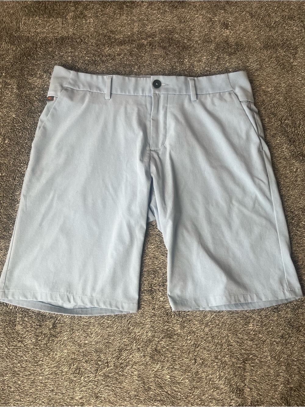 KJUS Men's Size 33 Trade Wind Performance Golf Shorts Light Blue 10"